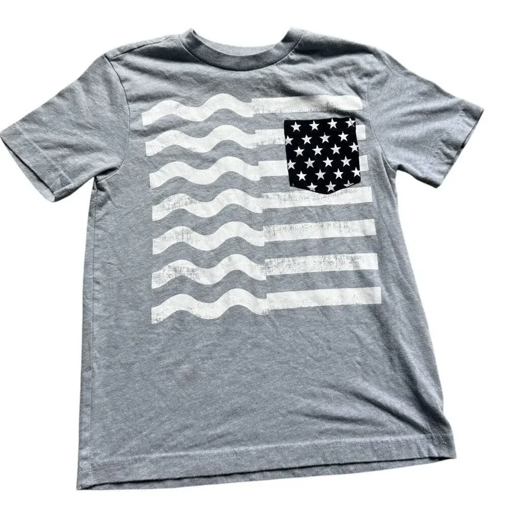 Youth Boys Old Navy Americana Pocket Graphic Tee Shirt - Sz S 6/7